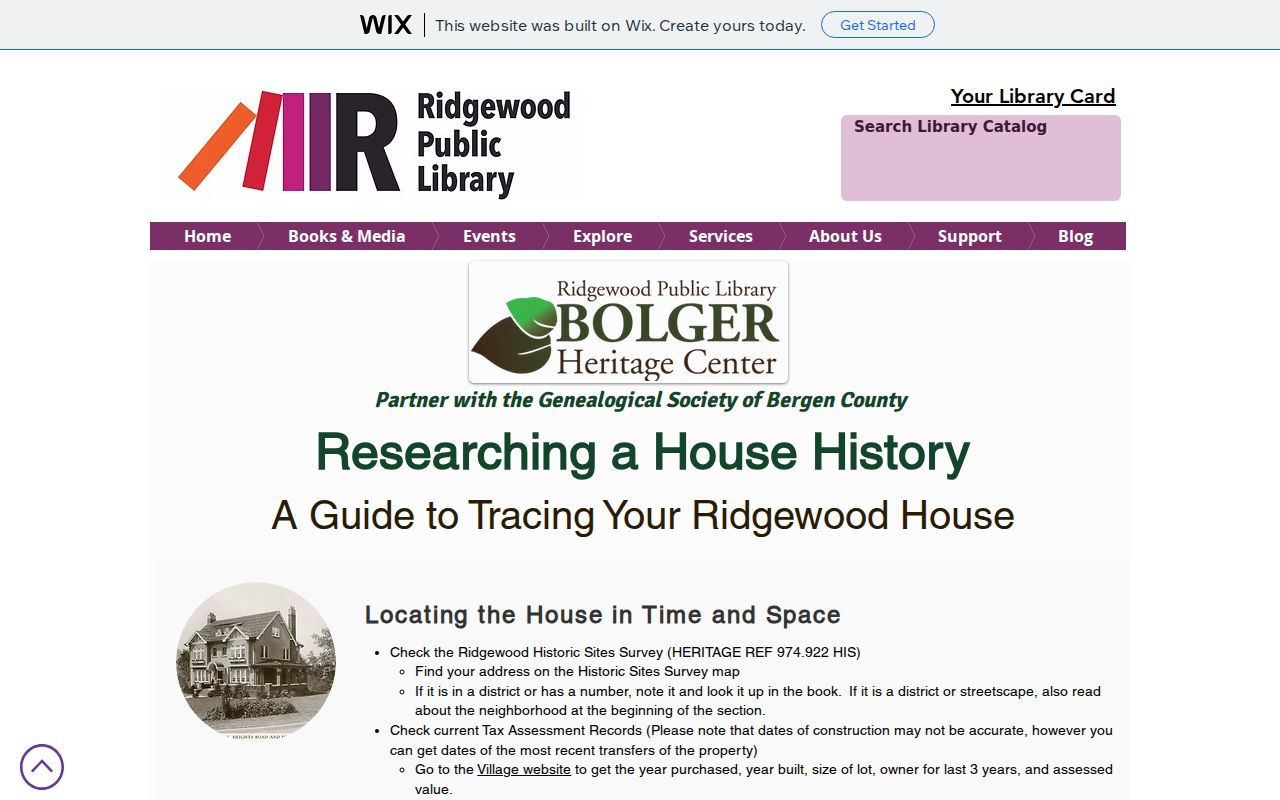 Palisades Park city directory house-history research method