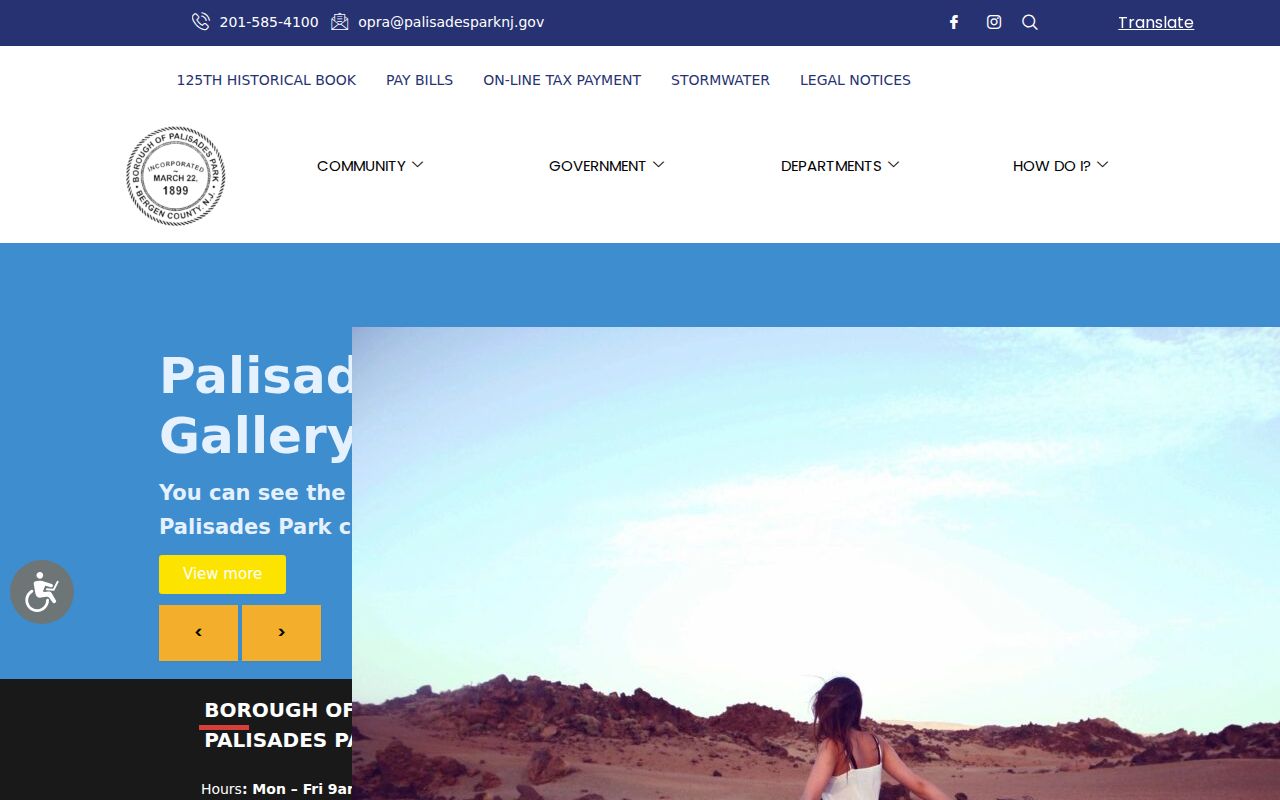 Palisades Park residents directory borough services gateway